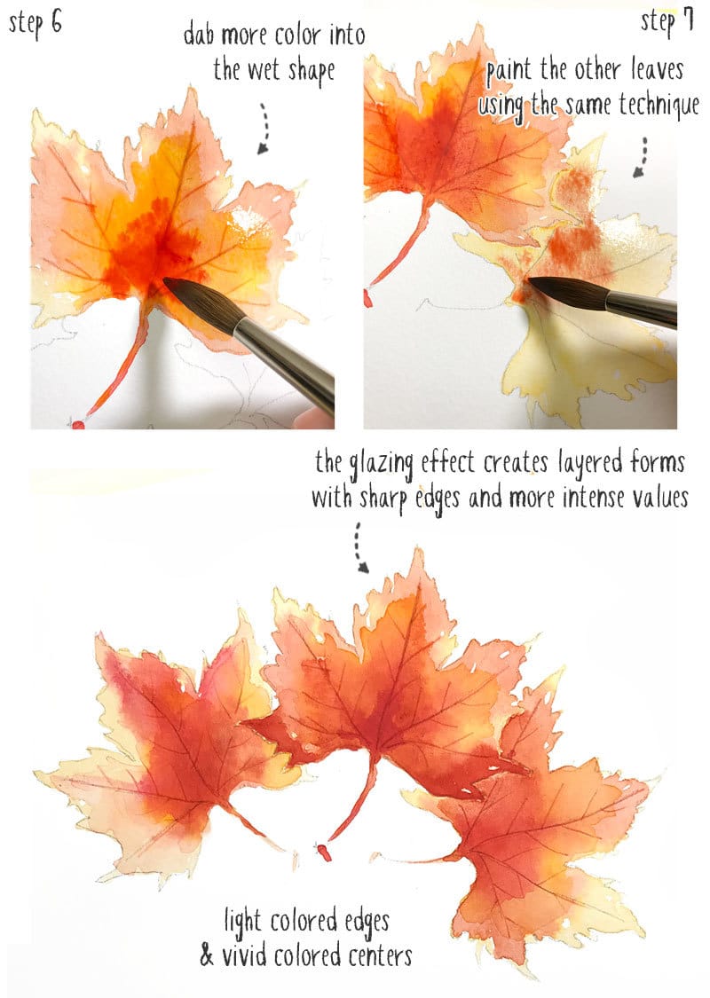 easy-watercolor-fall-leaves-part2 easy watercolor fall leaves part2