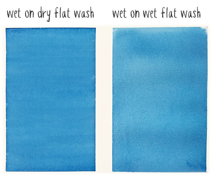 flat-wash-dry-vs-wet wet on dry vs wet on wet flat wash