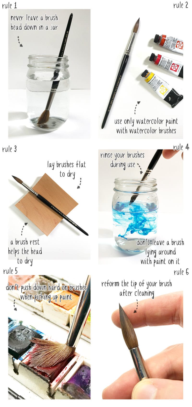 how-to-care-for-watercolor-brushes-step-by-step how to care for watercolor brushes step by step guide