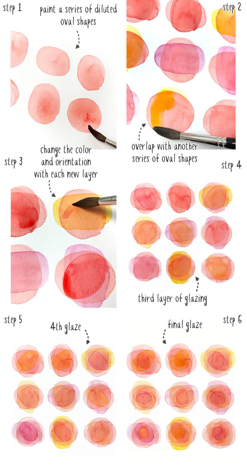 how-to-start-watercolor-painting-step-by-step-tutorial-02 how to start watercolor painting with simple layered flowers