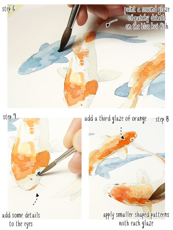 koi-fish-watercolor-step-by-step-02 koi fish watercolor step by step stage 2
