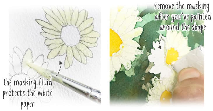 masking masking in watercolor