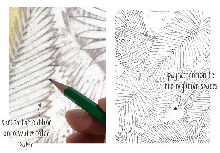 negative-space-watercolor-painting-step-1 negative space watercolor painting step 1