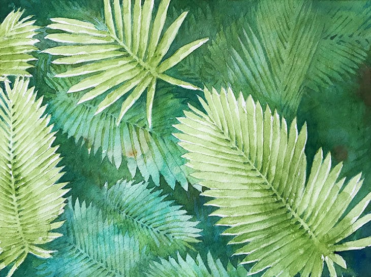 negative-space-watercolor-painting negative space watercolor painting