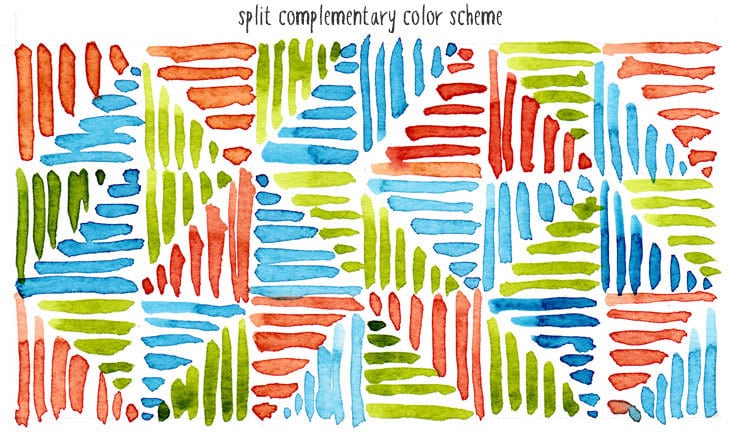 split-complementary-watercolor-scheme split complementary watercolor scheme