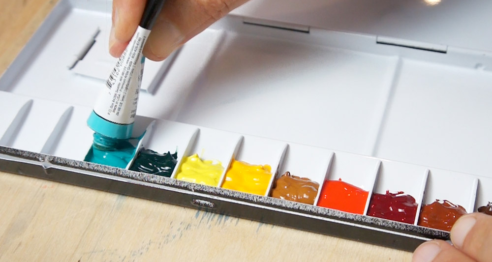 travel watercolor palette