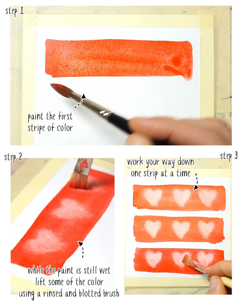 step by step process of valentine idea no 2