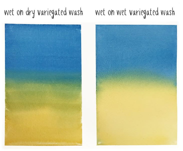 variegated-wash-dry-vs-wet wet on dry vs wet on wet variegated wash