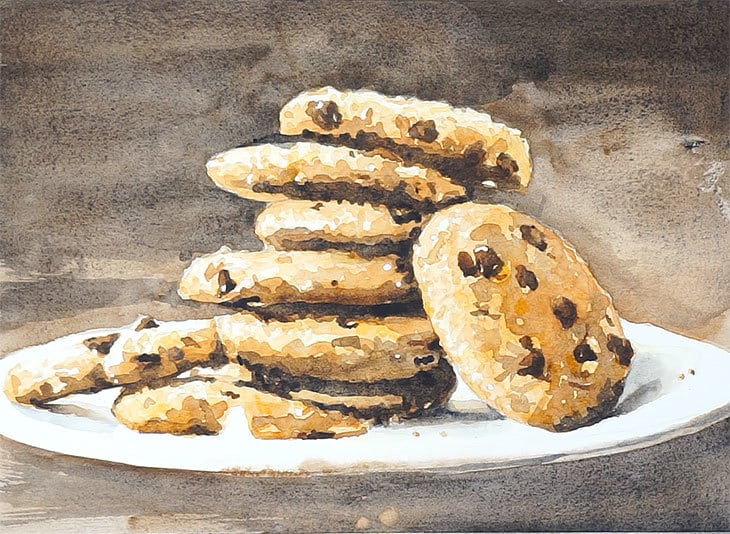 watercolor-cookies-painting watercolor cookies painting