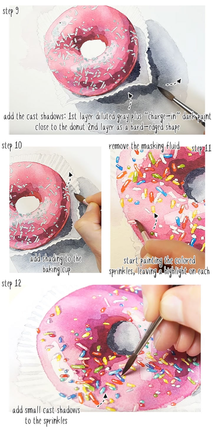 watercolor-donut-step-by-step-03 watercolor donut step by step painting stage 03