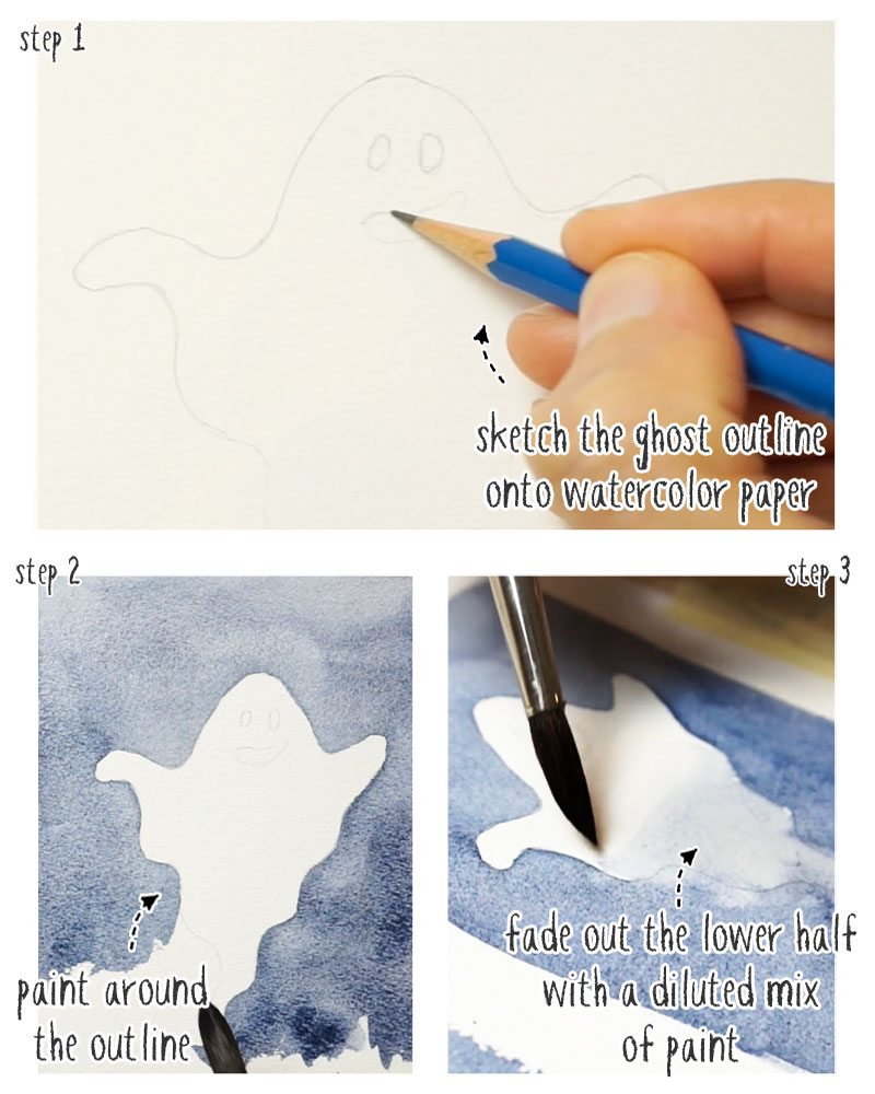watercolor ghosts stage 01