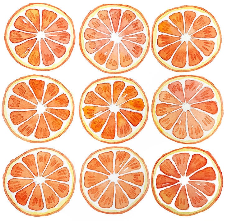 watercolor-oranges-pattern watercolor oranges pattern