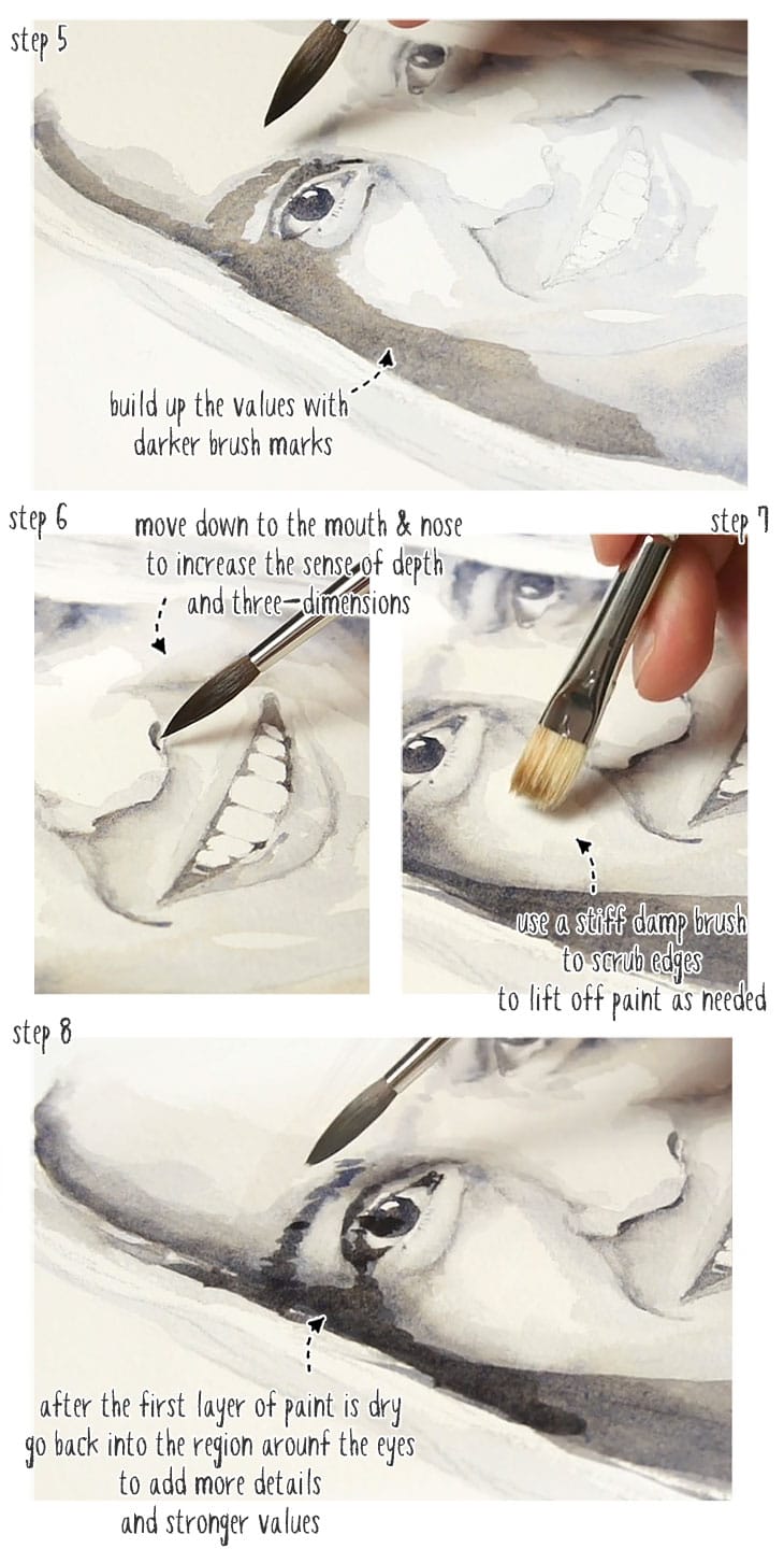 watercolor-portrait-step-by-step-02 watercolor portrait step by step stage 02