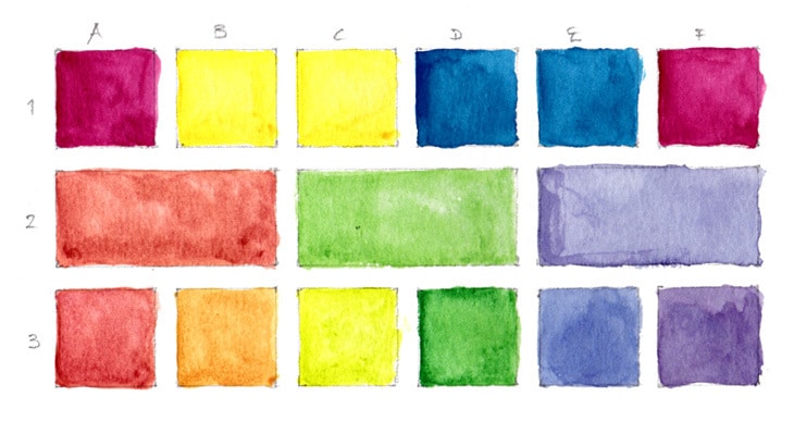 watercolor-primary-color-chart-02 watercolor cool primary color chart