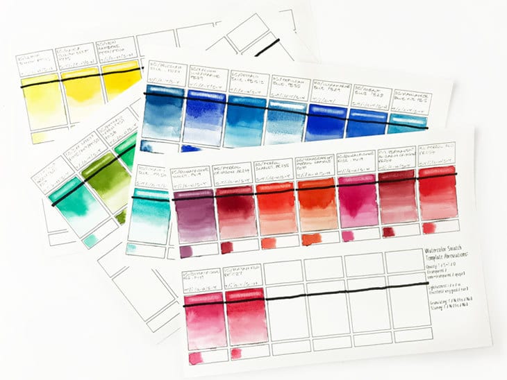watercolor-swatch-sheets watercolor swatch sheets