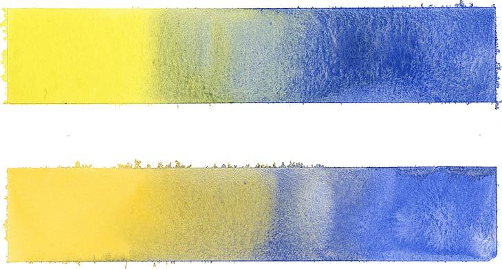 yellow-blue-color-mixes-sm mixing yellow and blue watercolors